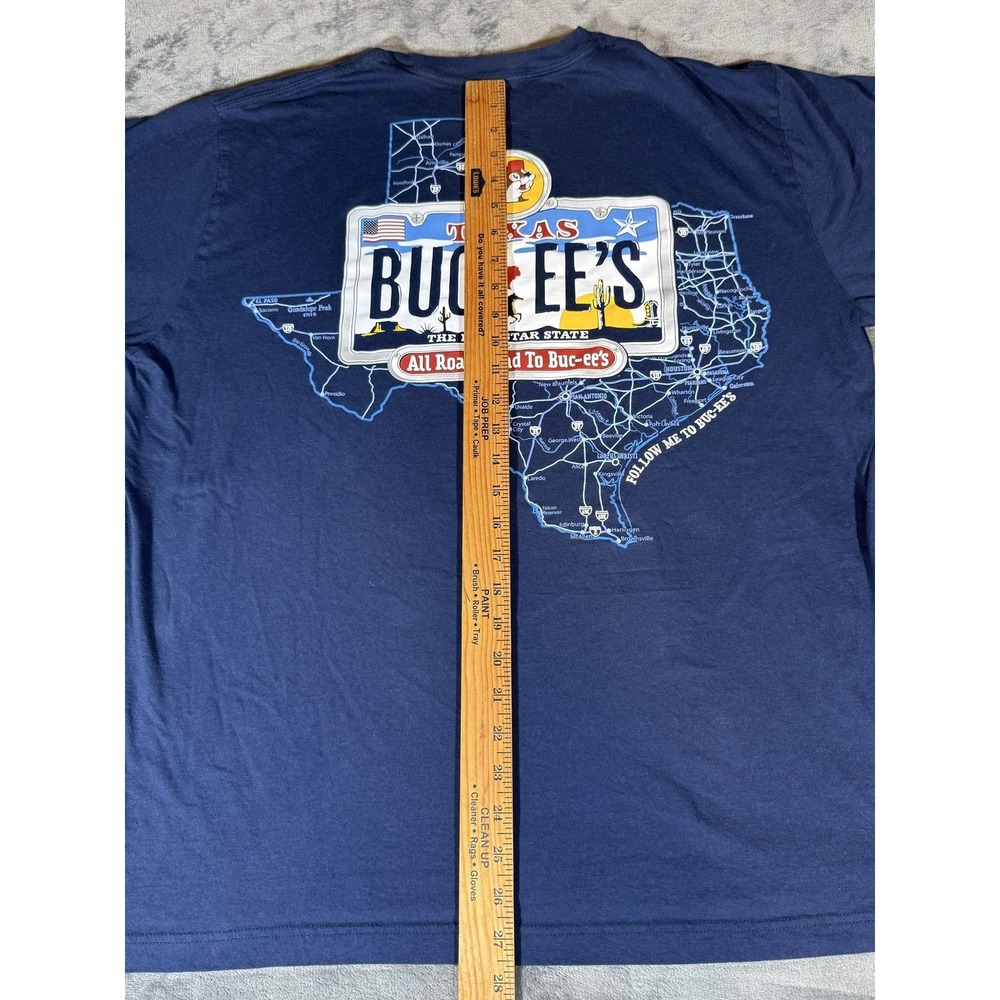 Buc-ee's Shirt Mens 2XL Blue Texas Map All Roads Lead To Buc-ee's Graphic Tee - Picture 10 of 11